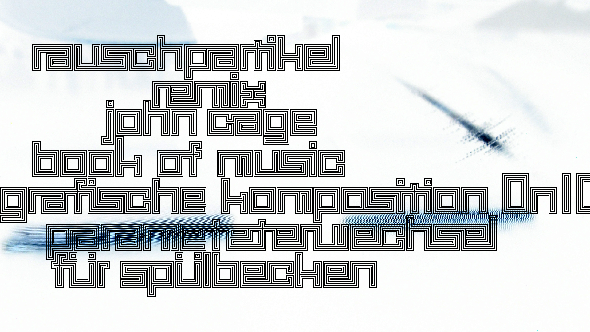 2021-02-02 Wasser in der Sp�le II, On-Off mit Parameterwechsel (Remix John Cage 'Book Of Music') (Komposition, Remix, Recording, Foto)